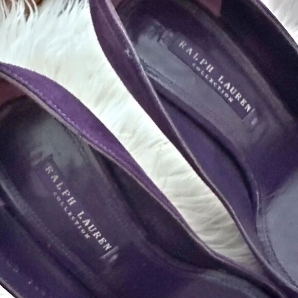 RALPH LAUREN COLLECTION | Purple Label Suede Pumps Heels Shoes Italy | Size 6.5 - Picture 2 of 9
